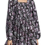 Mille Calista Floral Cotton Minidress in black floral NWT XS Black Photo 0