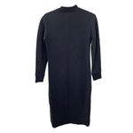 Tibi Navy Blue Lace Up Sweatshirt Dress XXS Long Sleeve Crew Neck Casual Photo 1