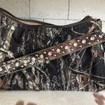 Camouflage Purse With Embellished Crystal Strap Green Photo 8