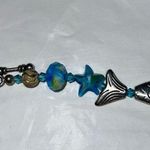 Boho Fish and Sea Theme Glass Bead Bracelet Silver Photo 3