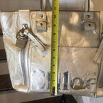 Chloé CHLOE Eclipse Oversized Ivory Silver Gold Tote Shoulder Bag Exterior Zip Pockets Photo 9