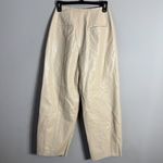 Avec Les Filles Barrel Pleated Faux Leather Pants Womens 2 Ivory Vegan Chic NWOT Photo 10