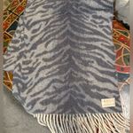 BEGG & CO Scotland Angora and Lambswool Large Animal Print Scarf Gray Photo 2