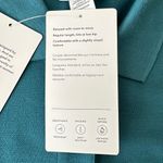 Athleta NWT Teal Pique Short Sleeve Polo Shirt Women’s Small Photo 7