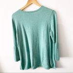 H by Halston  Seafoam VNeck Ruffle Sleeve Sweater L Photo 4