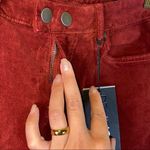 Dear John Gisele High Waisted Skinny Burgundy Velvet Velour Pants size 28 π Photo 1