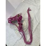 Steve Madden Fiore Ankle Rope Tie Sandal In Multi Pink Size 8.5 Stiletto Heels Photo 5