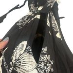 Joie  Black Floral Sleeveless Halter Neck Keyhole Front Blouse Women Sz M Photo 6