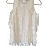 Ann Taylor Tiered Fringe Sleeveless Party Top Flapper Retro Gatsby, Sz 4 Photo 2