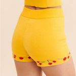 Nuuly Says Gah! Battenberg Cherry Shorts size M/L Yellow Photo 2