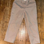 Chico's Chico’s tan flat front 1.5/10 business casual cropped pants Photo 0