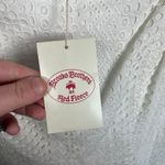 Brooks Brothers NWT Red Fleece Sleeveless Eyelet Mini Dress in White Size 14 Photo 3