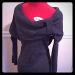 Charcoal Gray Cowl Neck Fold Photo 1