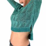 BDG  Teal Mesh Crop Sweater Size Medium Photo 1