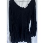 Free People  Beach Lunch Date Mini Dress Black Women's Size Medium Vacation Photo 0