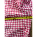 Adrienne  Seersucker Shirtdress Size M  Pink Gingham Cottagecore Preppy Midi EUC Photo 1