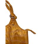 Sag Harbor Faux Croc Embossed Gold Shoulder Bag With Braided Handles Photo 4