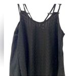 Womens black eyelet tank roomy cross back so cute medium Photo 0