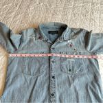 Lucky Brand  Distressed Denim Shirt  Embroidery Bugs Photo 6