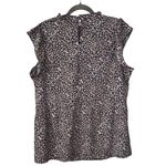 Angashion Women's Ruffle Sleeve Leopard Print Babydoll Top Photo 5