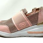 Pink glitter slip on tennis shoes, size 9 Photo 5