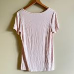 Three Dots  Viscose Rib Short Sleeve Scoopneck Tee TOP MELON WOMENS‎ SIZE L Photo 6