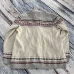 Eddie Bauer Gray and Red Zip-Up Sweater Photo 2