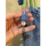 Never Fully Dressed Women Shirred Midi Dress, Blue. Size 8 Tie Shoulder‎ Blue Photo 5