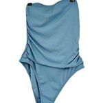 Shade & Shore Blue Strapless One Piece Swimsuit Size M NEW Photo 0
