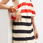 Anthropologie Mare Mare Mini Dress size Small Red & Black Striped Satin Cocktail Photo 0