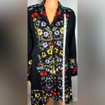 Paparazzi  Black Dress with Colorful Floral Embroidery Photo 6