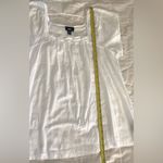 Women’s White Cotton Casual Summer Pullover Short Sleeve Size M Blouse Top Size M Photo 5