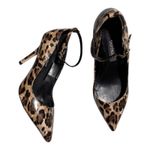 White House | Black Market Sienna Leopard Patent Ankle Strap Stiletto Pumps Sz 6 Photo 0