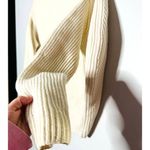 Nina Ricci White Cream Ribbed Turtleneck Wool Cashmere Blend Sweater Size XS Photo 5