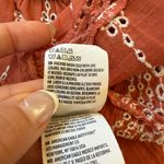 American Eagle  Blouse Women M Crochet Trim Burnt Orange Embroidered Boho READ Photo 3