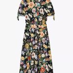 ZARA  Floral Print Poplin Midi Dress Photo 4
