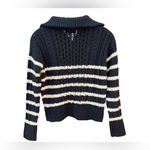 Target LA LIGNE x Quarter Half Zip Striped Sweater Size XXS Photo 3
