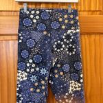 Aerie  Size Large 7/8 High-Rise Blue Floral Geometric Print Leggings Photo 3