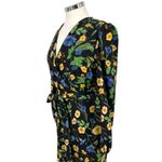 Alexia Admor  Aliana Floral Puff Sleeve Dress Black Multicolor Size Medium NWT Photo 5