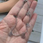 Stainless Steel Anklet With Pentacles Ankle Bracelet Silver Photo 2