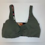 Maaji  Pine Green Passion 2 Way Wear Classic Floral Bralette Bikini Top‎ Size M Photo 6