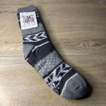 MUK LUKS Cozy Lined Socks Gray Fair Isle One Size Fits Most Lounge‎ Comfy Photo 1