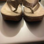 Volatile snakeskin high end thong wedges comfortable size 10 women’s Tan Photo 9