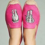 Soludos Elephant Embroidered Platform Espadrilles Pink 7.5 Photo 0