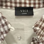 VICI Sweet Autumn Plaid Belted Long Sleeve Mini ShirtDress Brown & Cream Large Photo 5