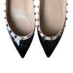 Valentino Garavani Valentino - Rockstud Patent Leather Ballet Flats Black Poudre Sz 38 (US 8) Photo 2