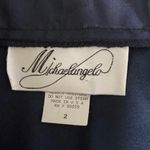 Michaelangelo  navy blue satin A line skirt size 2 Photo 3