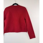 Abercrombie & Fitch Abercrombie Fitch Women Cardigan Red LuxeLoft Crewneck Long Sleeve Sweater Large Photo 6