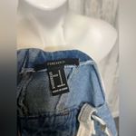 Forever 21  Denim Crop Top Small Blue Jean Bralette Tank Top Photo 2