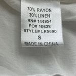 Blush Boutique Ruffle Romper Women's Size Small Rayon Linen Off White Lined FLAW Photo 7